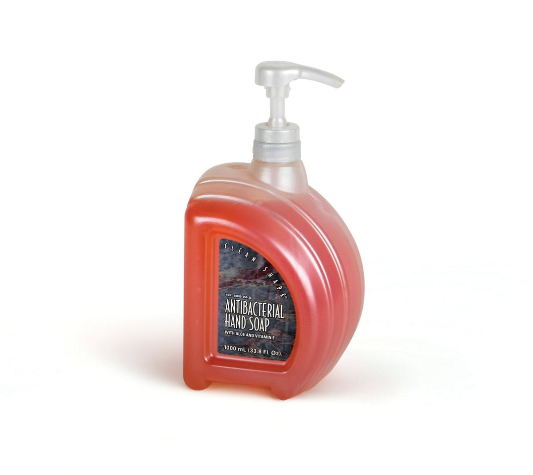 65036 Amber Clean Shape Pump Bottle  Antibacterial (0.3% Triclosan) Hand Soap Citrus Spice 1000 Mil 8/Case