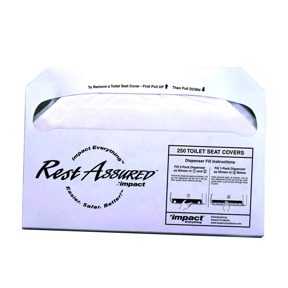 50RAA Rest Assured 1/2 Fold Seat Covers 20 Pkgs of 250 5000/Case (Import)