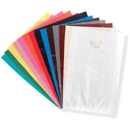 16 x 4 x 24 High Density Merchandise Bags With Die Cut Handle-Orange .0007 500/Case