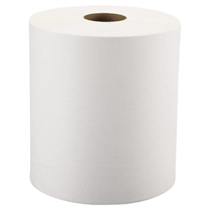 NSBQ US4014 8" x 600' White Hard Wound Roll Towels  12 Rolls/case  (42Case/Pallet)