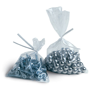 30 x 30 TUF-R Standard Linear Low Density Flat Poly Bag-Clear .0012 500/Case