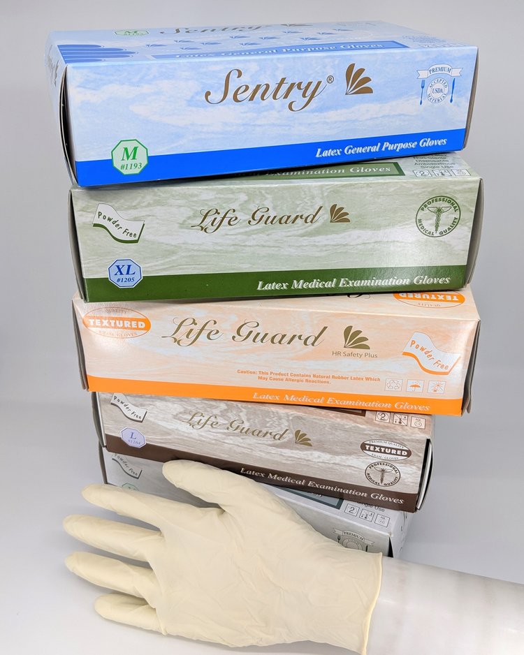 Small Sentry Latex Powder Free 5Mil Glove 100 Gloves/Box  10 Boxes/Case